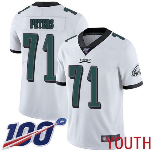 Youth Philadelphia Eagles #71 Jason Peters White Vapor Untouchable NFL Jersey Limited Player Season